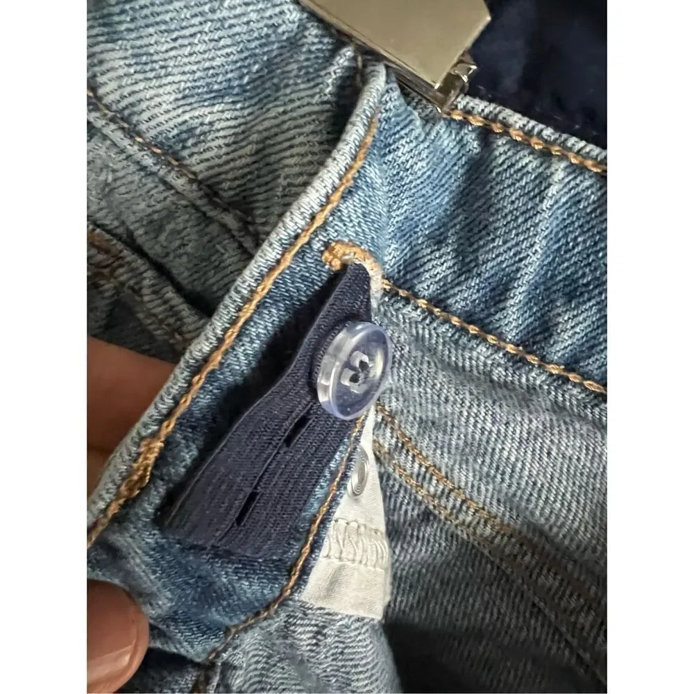 Old Navy light wash distressed OG built in straight girls jeans 12